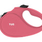TUG Monochrome 360° Tangle-Free Retractable Dog Leash | 16 ft Strong Nylon Tape (Medium, Pink)