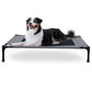 K&H Pet Products Outdoor Elevated Dog Cot, Breathable Cooling Elevated Cot Hammock Pet Bed for Large Dogs, Washable Mesh Cover, Raised Metal Frame, Collapsible, Portable - Large 42 X 30in Gray