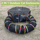 Outdoor Cat Enclosures, Cat Playground Portable Catio Mesh Tent, Outside Circle Playpen Tunnel for Kitty, Rabbit, Puppy and Small Animals