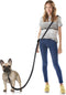 Hands Free Dog Leash, 5.9-8.2ft Multifunctional Crossbody Rope with Explosion-Proof Handle and Adjustable Training Hands Free Leash for Medium Dog