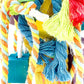 20.5 inch Parrot Chewing Toys - Wooden Block Tearing and Cotton Rope Toys for Medium Large Extra Large Parrot Conures African Grey  Cockatoo and Macaw