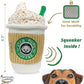 Nestpark Parody Star Pups Coffee Dog Toy Pup'kin Spice Latte - Funny Plush Squeaky Crinkle Dog Toys for Medium, Small and Large for Dog Birthday