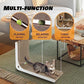 Cardboard Cat Scratcher, Vertical Cat Scratching Board, 23.6 Inch L-Shape Cat Scratch Pads with Built-in Catnip Toy Balls, Wall-Mount Cat Scratchers for Indoor Cats