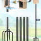 Smart Bird Feeder Pole Stand, 79 Inch Heavy Duty Bird House Pole for Outdoors Adjustable Mounting Pole for Smart Bird Feeder with 1 Inch Dia Bird Feeder Post Weather Station, Black
