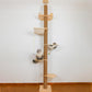 Floor to Ceiling Cat Tree Height (50-120.5in) Adjustable Cat Tower 5 Tier Hemp Scratching Post High Cat Tree Sturdy Activity Tree Indoor Outdoor Cat Scratching Post Activity Center