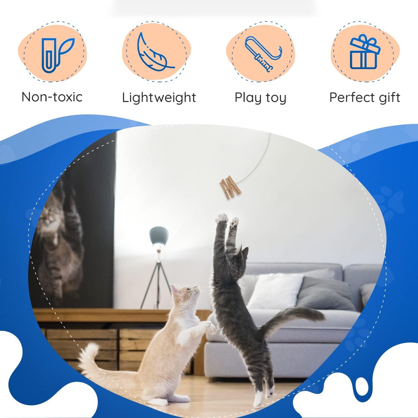 Cat Dancer Products 101 Interactive Cat Toy, Brown