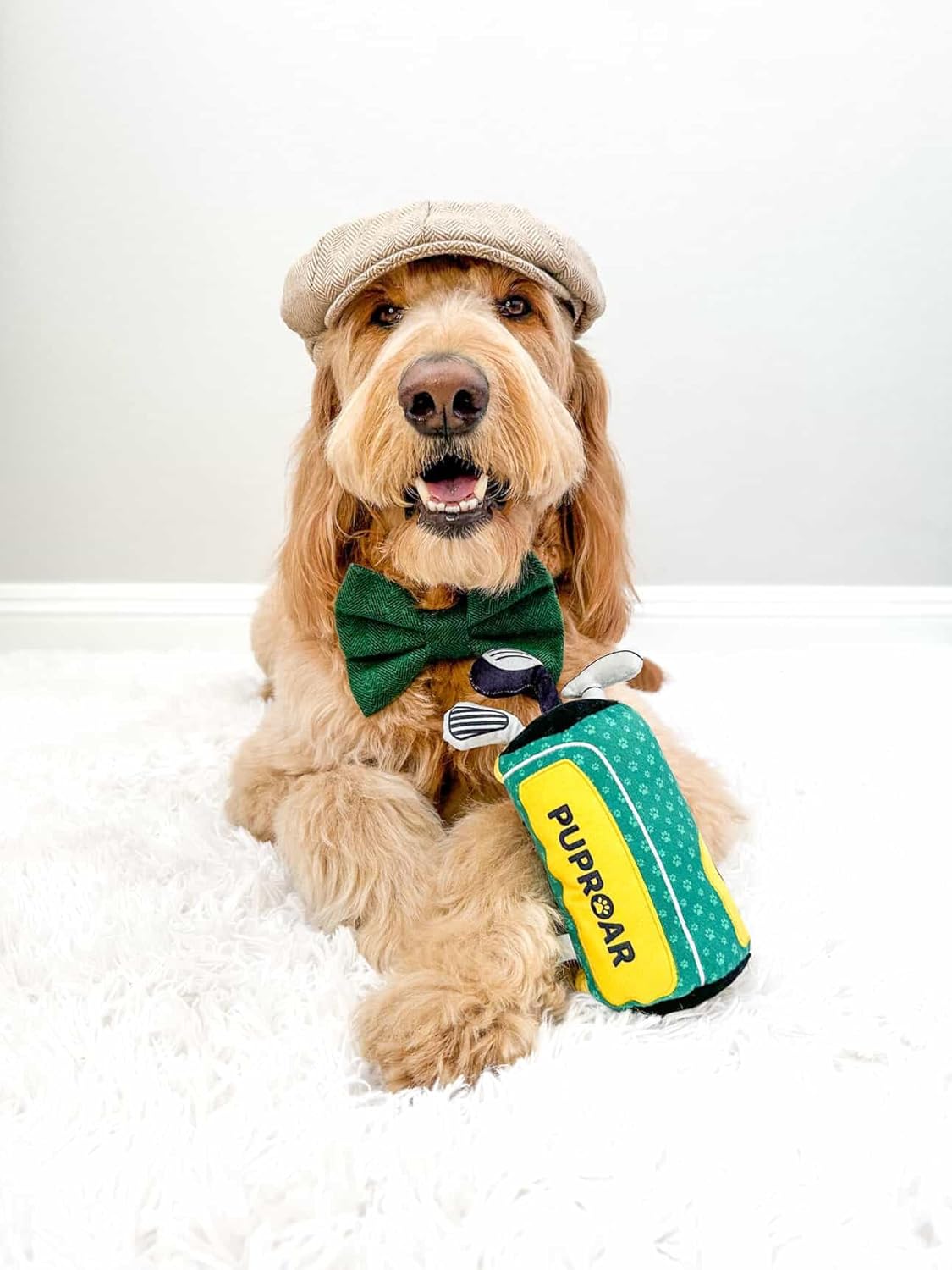 PUPROAR Golf Dog Toy – Funny Dog Christmas & Birthday Gift with Squeaker Rope & Crinkle, Fun & Interactive Puppy Present & Stocking Stuffer