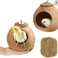 Bird Nest for Cage Natural Coconut Shell Birds House 2 Pack Parakeet Hide Breeding Hut Bird Cage Accessories & Decor Hamster Toys for Parrot Lovebirds Budgies Cockatiel Conure Finch Canary