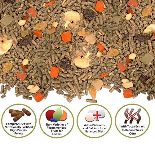Exotic Nutrition Glider Complete 5 lb | Natural Fruit Bits | Sugar Glider Food