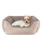 JOEJOY Rectangle Dog Bed for Large Medium Small Dogs - Washable Orthopedic Sofa Bed, Soft Breathable Puppy & Pet Cuddler, Durable Calming Dog Bed with Anti-Slip Bottom, Multiple Sizes, Beige