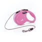 FLEXI® Classic XS Cord Retractable Dog Leash (Pink)-10 ft for Extra Small, Tiny Dogs up to 18 lbs| Ultra Compact Pocket-Size, 3-Finger Grip, German