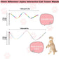 M JJYPET Cat Wand Toys Interactive Kitten Toys for Indoor Cats Colorful Teaser Wand String for Exercise Kitten Stick Kitty Rope Toy Rainbow Ribbon Cat Charmer -2Pcs