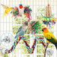 Foraging Bird Toys - Shredding Parakeet Toys with Rope Perch for Conure, Cockatiel, Budgies, Lovebird, Parrotlet