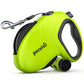 Pecute 32ft Retractable Dog Leash with Reflective Strips, 360° Tangle-Free, One-Button Control & Sturdiness Nylon Material, Long Leash Retractable