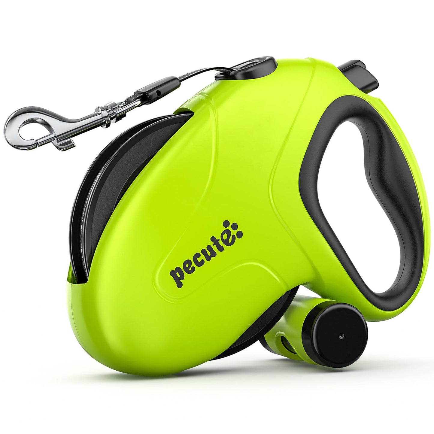 Pecute 32ft Retractable Dog Leash with Reflective Strips, 360° Tangle-Free, One-Button Control & Sturdiness Nylon Material, Long Leash Retractable