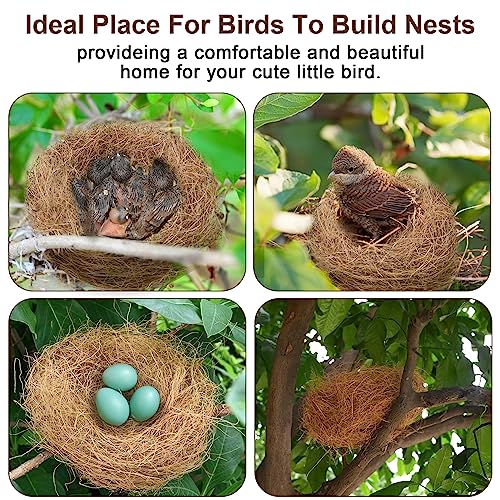 Sukh 2PCS Coconut Fiber for Bird Nest - Canary Nesting Material Coconut Bird Nest Finch Coconut Fiber Loose Bedding Substrate for Laying Eggs,Resting Materials for Birds, Hummingbird Parakeet