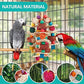 lovyoCoCo Parrot Toys Bird Toys Natural Corn Cob Bird chew Toys for Small and Medium-Sized Macaws,African Grey,Cockatoos, Parrots,Parakeet,Cockatiel,Sun Conure, Lovebird with Wooden Blocks