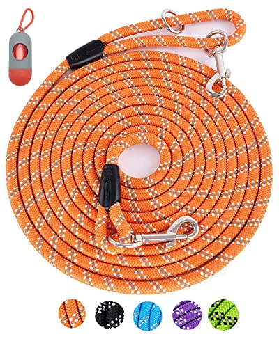 Long Dog Leash for Training 10FT/16FT/20FT/30FT/50FT/100FT, Reflective Tie Out, Heavy Duty Dog Lead for Large, Medium & Small Dogs - Outside Walking