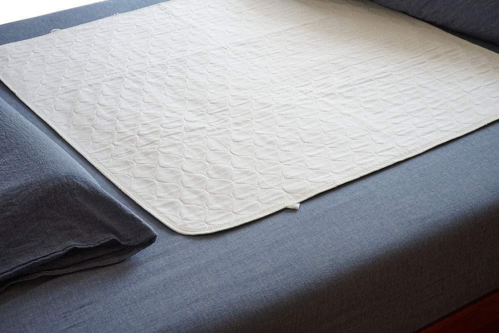 2 Pack Cotton Top Quilted Underpad, Waterproof Extra Absorbent Use for Incontinence Bed Pads,Washable and Reusable Pet Pads (34" x 36")