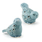 Pair of Blue Bird for Home Decor, Farmhouse Ceramic Bird Statue Sculpture Birds Ornaments, Small Decor for Shelves Entryway TV Stand Bookcase, Garden Micro Landscape Accessories