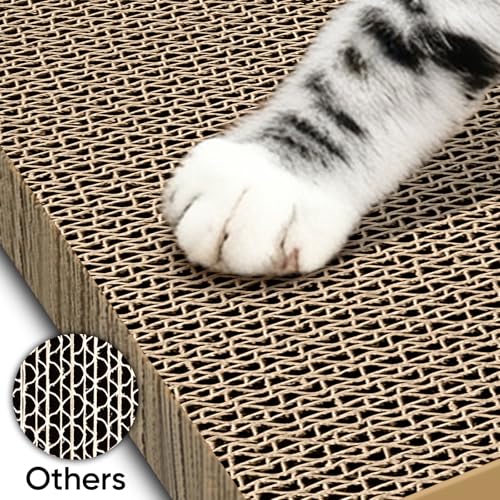 AGYM Cat Scratchers 4 Packs Refill Cat Scratching Pad Cardboard for Indoor Cats and Kitten, Large Size Cat Scratch Pad Board Easy for Cats to Scratch