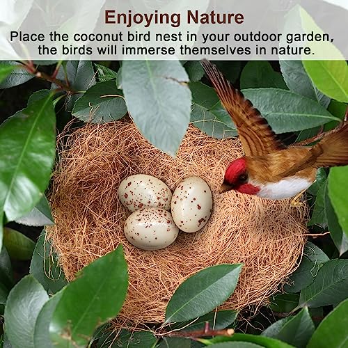 Sukh 2PCS Coconut Fiber for Bird Nest - Canary Nesting Material Coconut Bird Nest Finch Coconut Fiber Loose Bedding Substrate for Laying Eggs,Resting Materials for Birds, Hummingbird Parakeet