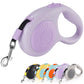 JSXD 360° Tangle-Free Retractable Dog Leash with One-Handed Brake, Pause, Lock, 10 ft Strong Nylon Tape Pet Walking Leash,Suitable for Cats, Small