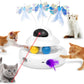 Interactive Cat Toys for Indoor Cats,4-in-1 Automatic Kitten Toy with Laser, Fluttering Butterfly, Moving Feather & Track Balls, USB Rechargeable Self-Play Electronic Toy for Kittens & Adults