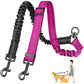 AUTOWT Two Dog Lead, 2 in 1 Upgraded Double Dog Leash Attachment Combine Adjustable Strap and Shock Absorbing Bungee No Tangle Dual Training Splitter