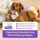 HICC PET Wipes for Dogs and Cats, Vet-Recommended Pets Cleaning Wipes, Deodorizing Hydrating, Nourishes Smoothes Fur, Fermented Coconut Oil Grooming Paws Body and Butt, Horse Skin Coat, Rose, 100pcs