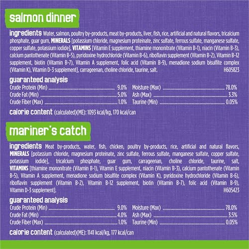 Purina Friskies Pate Wet Cat Food Variety Pack Seafood and Chicken Pate Favorites 40ct VP - (Pack of 40) 5.5 oz. Cans