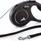 FLEXI New Classic Cord Retractable Dog Leash for Small Dogs up to 26 lbs. – 16 ft., Black | Tangle-Free Pet Walking Leash with One-Handed Brake