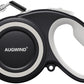 Retractable Dog Leash with Stainless Steel Anti-Chew Cable for Small & Medium Dogs up to 50 lbs | 16 ft Strong Nylon Reflective Tape | Quick Lock