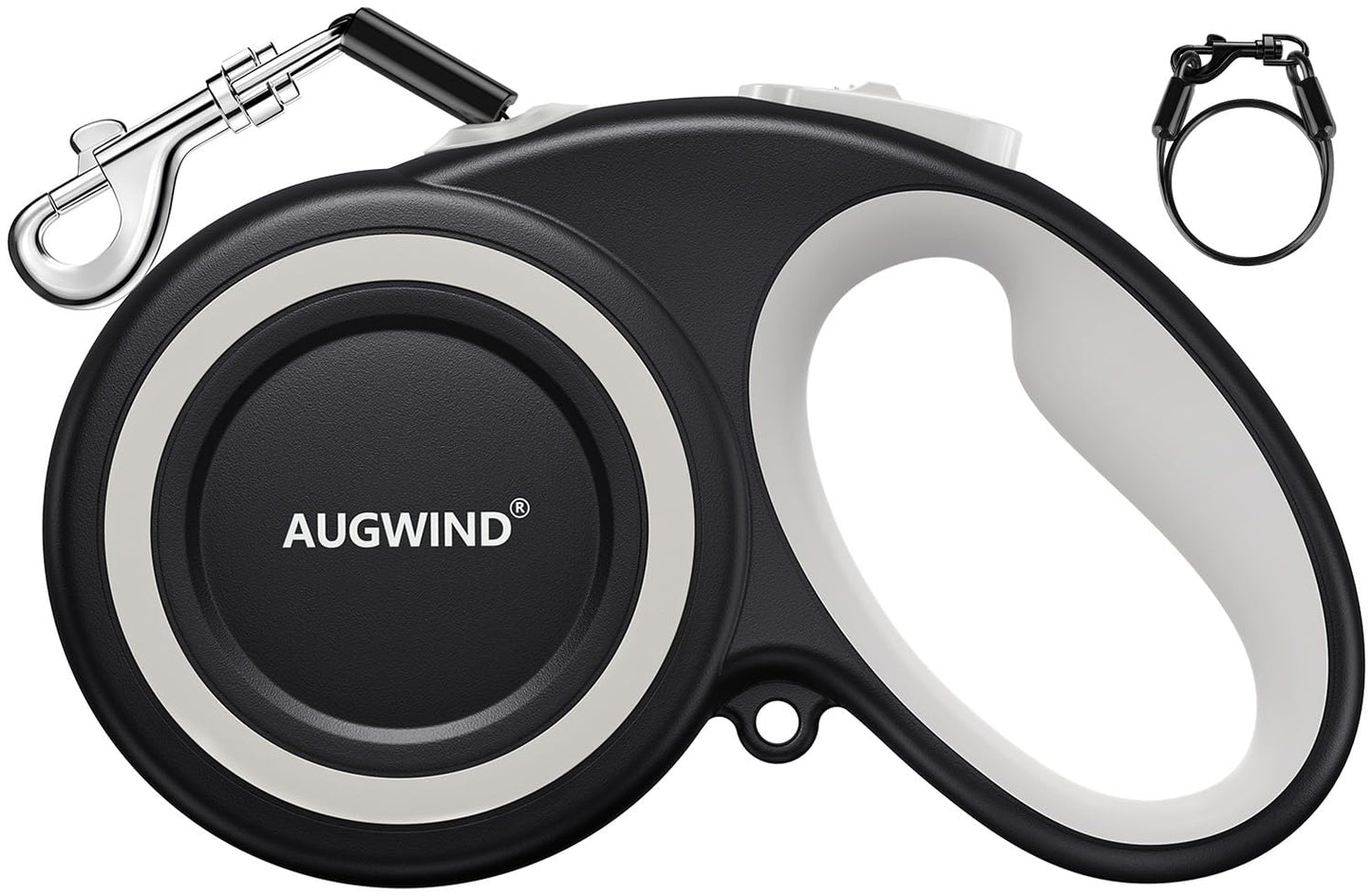 Retractable Dog Leash with Stainless Steel Anti-Chew Cable for Small & Medium Dogs up to 50 lbs | 16 ft Strong Nylon Reflective Tape | Quick Lock