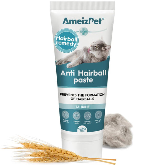 AmeizPet Hairball Remedy for Cats, Anti-Hairball Paste for Pet Fur, Treatment for Long & Short Fur Cats, 4.23 Oz (120g)