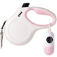Fida Retractable Dog Leash for Small Breed up to 26 lbs, 16 ft Pet Walking Leash with Dispenser and Poop Bags, Anti-Slip Handle, Reflective Strong