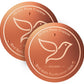 2-Pack Bird Bath Copper Disk, 0.6mm Thick 99.9% Pure Copper Cleaning Disk with Triple-Point Support, Safe Nature’s Purifier Clean Water All Season, Universal for Outdoor Birdbaths Bowls
