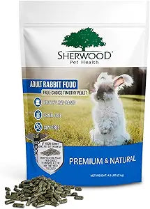 Sherwood Pet Health Adult Rabbit Food Timothy Hay Free-Choice 4.5lbs Hay-Based, Grain and Soy-Free for Better Digestion