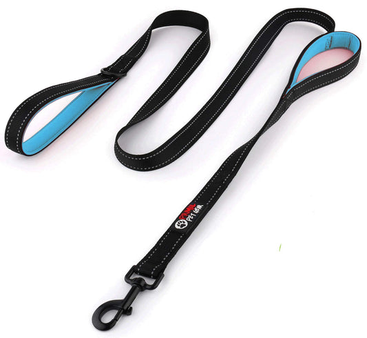 Primal Pet Gear Dog Leash 6ft Long,Traffic Padded Two Handle,Heavy Duty,Reflective Double Handles Lead for Control Safety Training,Leashes for Large