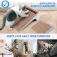 Pets Cat Scratcher Cardboard with Catnip, Removable Cat Scratching Pad with Ball, 2-in-1 Corrugated Cat Scratch Lounge Sofa Refill
