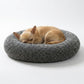 Muddy Mat® Cloud K-9 Dog Beds for Small Dogs & Cats, Soft & Relaxing Round Dog Bed, Chenille Material, Removable Cover, Washable & Dryer Safe – Grey