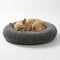 Muddy Mat® Cloud K-9 Dog Beds for Small Dogs & Cats, Soft & Relaxing Round Dog Bed, Chenille Material, Removable Cover, Washable & Dryer Safe – Grey