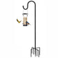 ANIDEER 72" Shepherds Hooks for Outdoor, Heavy Duty Garden Bird Feeder Pole for Hanging Bird Feeder, Plant Baskets, Solar Light Lanterns, Outdoor Plant Hanger Hook with 7 Base Prongs,1 Pack