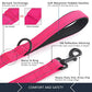 Plutus Pet Double Handle Dog Leash 6ft Long, Padded 2 Handle, Heavy Duty, Reflective Training Leash for Medium Large Dogs, Dual Handle Lead (Pink)