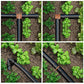 JAYEE 24P Drip Irrigation Fittings Kit for 1/2" Tubing (.600 ID), 17mm Parts- 6 Tees, 6 Couplings, 6 Elbows,6 End Cap Plugs- Barded Connectors for Rain Bird Pipe and Sprinkler Systems (24 Pieces Set)