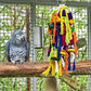 Rypet Large and Small Parrot Chewing Toys Parrot Cage Bite Toy Wooden Block Tearing Toys for Conures Cockatiels African Grey and Other  Parrots