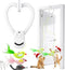Interactive Cat Toys for Indoor Cats: Automatic Flying Bird Feather Wand Chase Exercise Enrichment Stimulation, USB Rechargeable Durable Safe Hanging Toy for Bored Kittens Adult Multi Cat Households