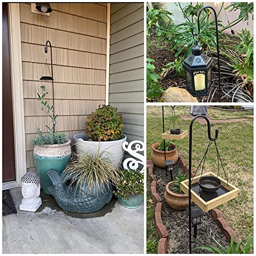 Ottsuls Shepherd-Hooks 60" Adjustable for Bird-Feeder Lantern Plant-Hook Garden-Stake - Plant Stand Hanger for Outdoor Flower Basket, Bird Feeder Hanger Weddings Decor (2 Pack)