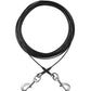 Dog Tie Out Cable,50ft Dog Run Cable,Tie-Out Cable for Small Dogs Up to 60 lbs,Dogs Leash Tether for Yard,Camping and Outside