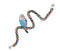 Bendable Fun Climbing Bird Cotton Rope Perch, Colorful Bungee Toy for Parrot, Bird Cage Accessories (31.5'' Metal Nut)